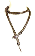 Load image into Gallery viewer, Vintage Gunmetal Long Snake Necklace