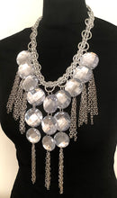 Load image into Gallery viewer, Silver Gem and Chain Tassel Festival Necklace