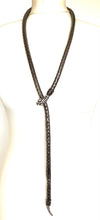 Load image into Gallery viewer, Vintage Gunmetal Long Snake Necklace