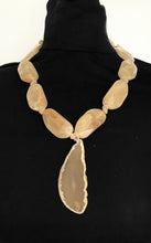 Load image into Gallery viewer, Beige Boho Agate Pendant Necklace