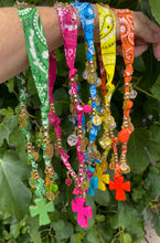 Load image into Gallery viewer, Chunky Cross Charm Bandana Necklace
