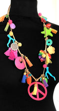 Load image into Gallery viewer, Boho Tassel Peace Pendant Charm Necklace
