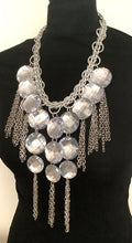 Load image into Gallery viewer, Silver Gem and Chain Tassel Festival Necklace