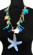 Load image into Gallery viewer, Blue Starfish Boho Charm Necklace