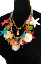 Load image into Gallery viewer, Starfish and Sea Shell Statement Necklace