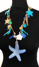 Load image into Gallery viewer, Blue Starfish Boho Charm Necklace