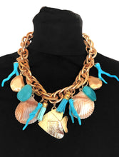 Load image into Gallery viewer, Chunky Sea Shell Charm Statement Necklace