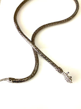 Load image into Gallery viewer, Vintage Gunmetal Long Snake Necklace