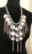 Load image into Gallery viewer, Silver Gem and Chain Tassel Festival Necklace