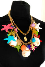 Load image into Gallery viewer, Starfish and Sea Shell Statement Necklace