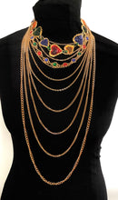 Load image into Gallery viewer, Long Layered Jewel Chain Necklace