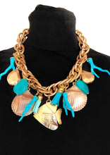 Load image into Gallery viewer, Chunky Sea Shell Charm Statement Necklace