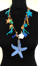 Load image into Gallery viewer, Blue Starfish Boho Charm Necklace