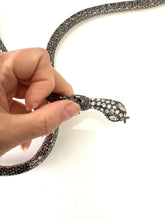 Load image into Gallery viewer, Vintage Gunmetal Long Snake Necklace