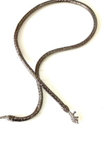 Load image into Gallery viewer, Vintage Gunmetal Long Snake Necklace