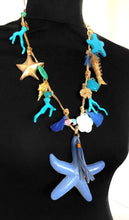 Load image into Gallery viewer, Blue Starfish Boho Charm Necklace
