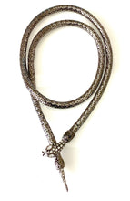 Load image into Gallery viewer, Vintage Gunmetal Long Snake Necklace