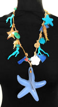 Load image into Gallery viewer, Blue Starfish Boho Charm Necklace