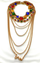 Load image into Gallery viewer, Long Layered Jewel Chain Necklace