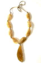 Load image into Gallery viewer, Beige Boho Agate Pendant Necklace