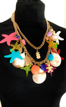 Load image into Gallery viewer, Starfish and Sea Shell Statement Necklace