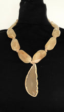 Load image into Gallery viewer, Beige Boho Agate Pendant Necklace