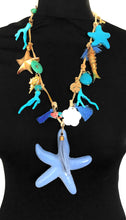 Load image into Gallery viewer, Blue Starfish Boho Charm Necklace