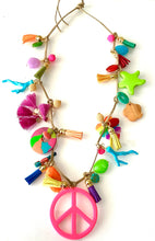 Load image into Gallery viewer, Boho Tassel Peace Pendant Charm Necklace