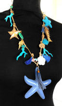Load image into Gallery viewer, Blue Starfish Boho Charm Necklace