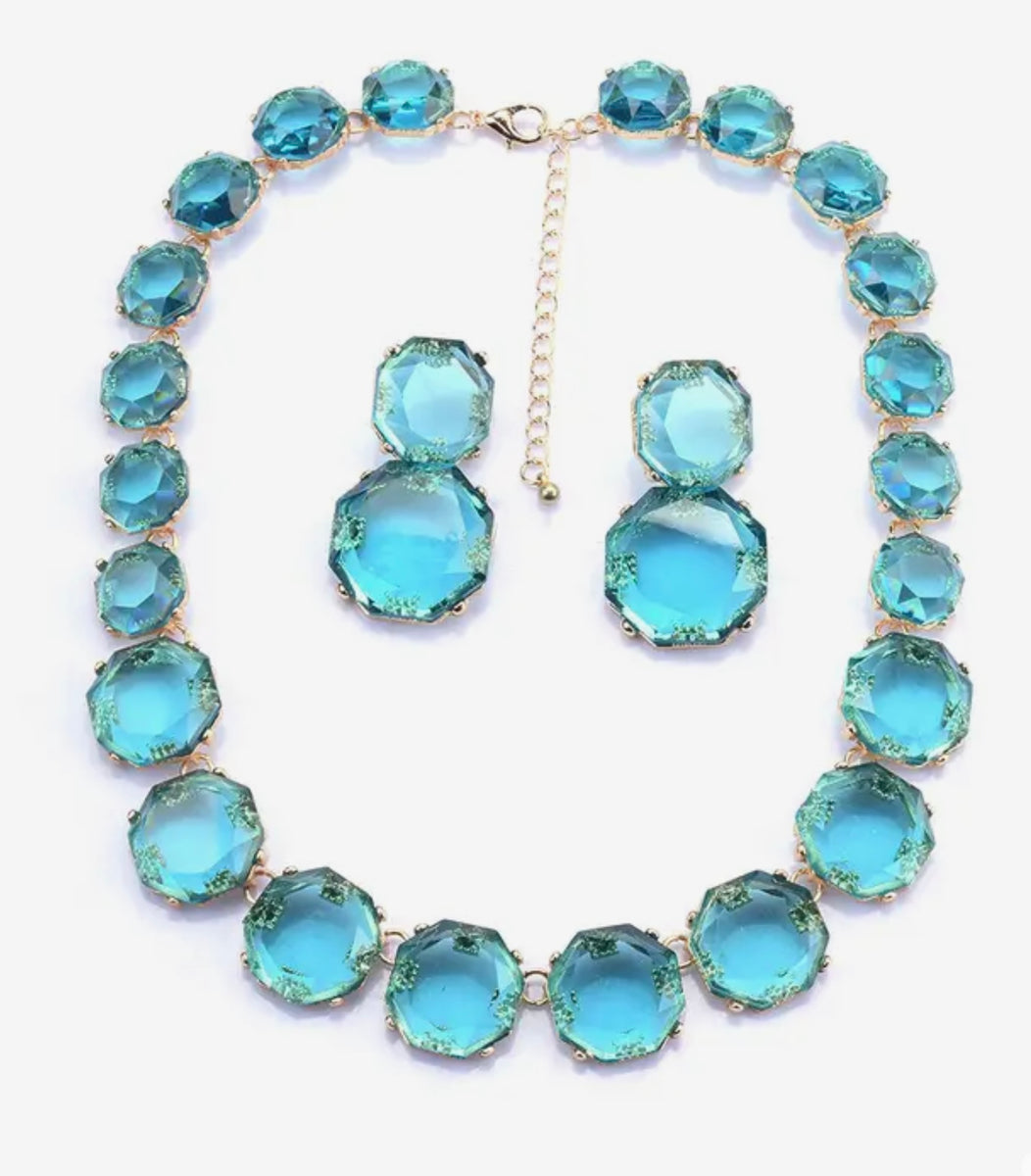 Turquoise necklace and 2025 earring set