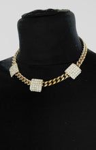 Load image into Gallery viewer, Gold and Crystal Vintage Choker Necklace Set