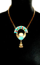 Load image into Gallery viewer, Vintage Turquoise Jewelled Buddha Boho Pendant Necklace
