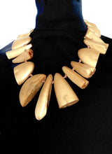 Load image into Gallery viewer, Chunky Gold Acrylic Abstract Statement Necklace
