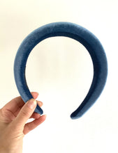 Load image into Gallery viewer, Blue Velvet Padded Headband
