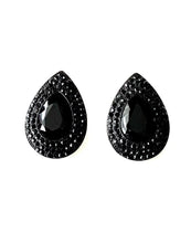Load image into Gallery viewer, Black Jewelled Stud Earrings
