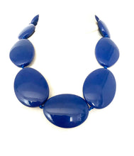 Load image into Gallery viewer, Navy Blue Pebble Bead Necklace

