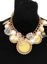 Load image into Gallery viewer, Gold Coin and Pearl Bead Handmade Necklace
