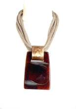 Load image into Gallery viewer, Brown Acrylic Pendant Necklace
