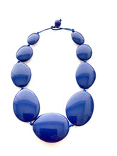Load image into Gallery viewer, Navy Blue Pebble Bead Necklace
