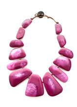 Load image into Gallery viewer, Purple Marbled Acrylic Necklace
