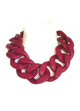 Load image into Gallery viewer, Burgundy Chunky Chain Necklace

