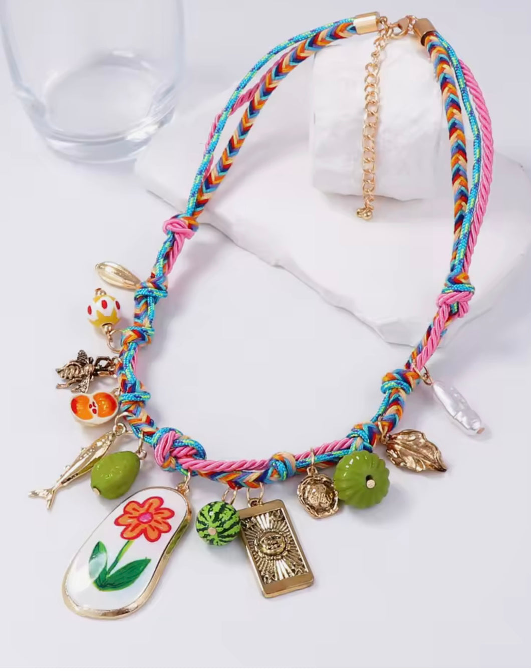 Boho Charm Rope Necklace