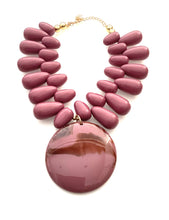 Load image into Gallery viewer, Dusky Pink Resin Pendant Necklace
