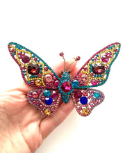Load image into Gallery viewer, Bejewelled Butterfly Brooch
