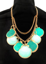 Load image into Gallery viewer, Green Shell Layered Handmade Necklace
