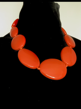 Load image into Gallery viewer, Orange Pebble Bead Necklace
