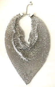 Silver Chainmail Neckerchief Necklace