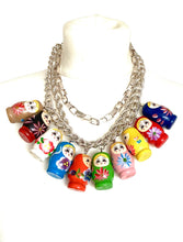 Load image into Gallery viewer, Russian Doll Charm Statement Necklace
