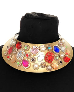 Jewelled Torque Choker Necklace