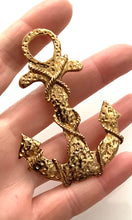 Load image into Gallery viewer, Vintage Gold Anchor Brooch
